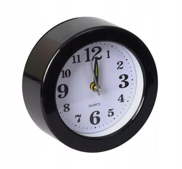 BUDZIK ZEGAREK GŁOŚNY CZARNY BIAŁY 3-WZORY 3597