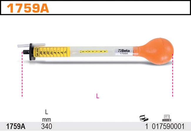 АРЕОМЕТР ДЛЯ АН АНТИФРИЗА 340MM BETA 1759A