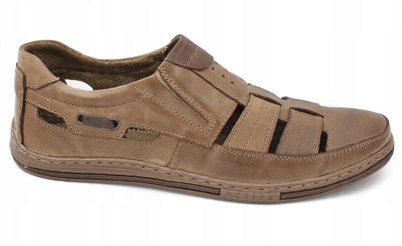 

Polbut Buty Na Lato Skóra Polskie 06 Brąz 43
