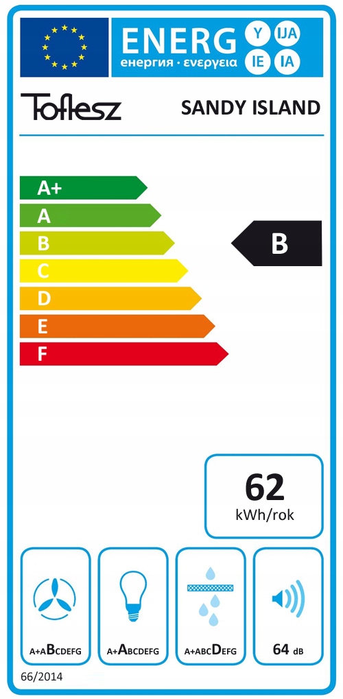 Okap wyspowy Toflesz OK-4 Sandy Island Inox Model Sandy Wyspowy inox