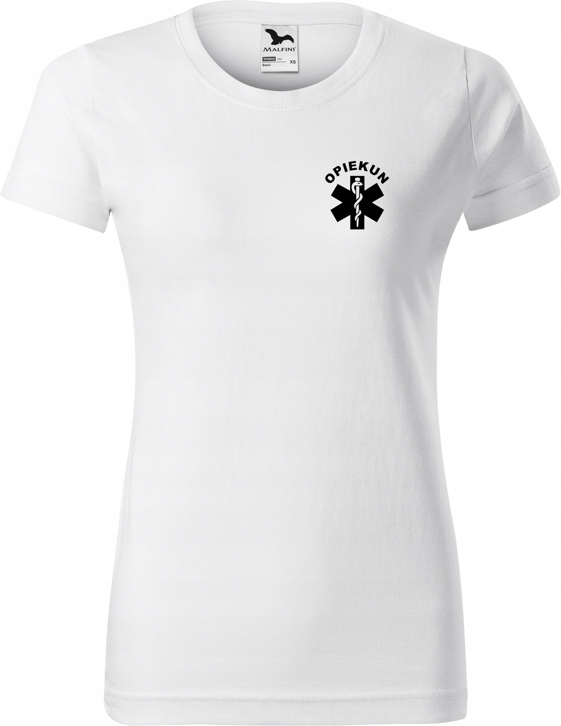 

Koszulki medyczne damskie z nadrukiem Opiekun XXL