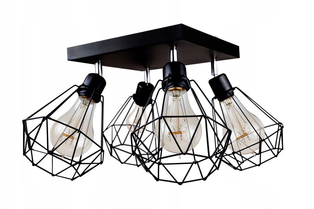 

Lampa Sufitowa Żyrandol Plafon Brylant Edison Led