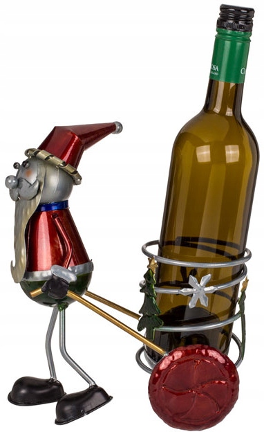 

Metalowy Stojak na Wino Święty Mikołaj