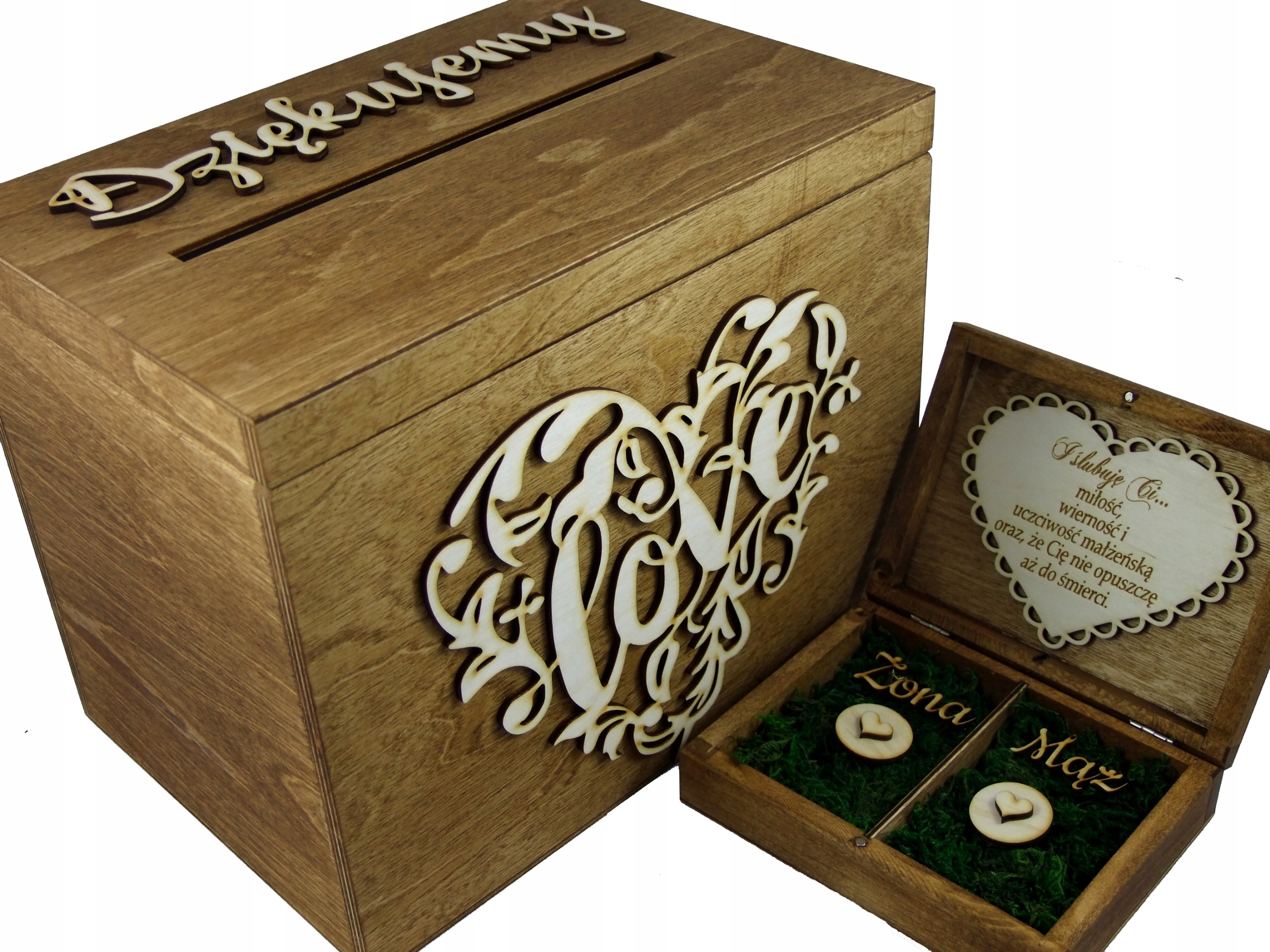 

Komplet Na Koperty Obrączki Ślub Pudełka Uczciwie