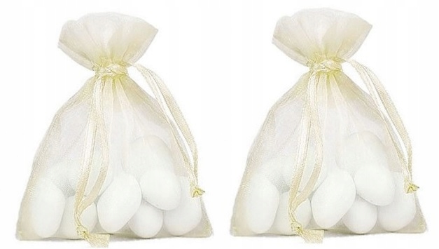 WORECZKI Z ORGANZY 10x13 ŚLUB 2SZT WORECZEK 8KOLOR