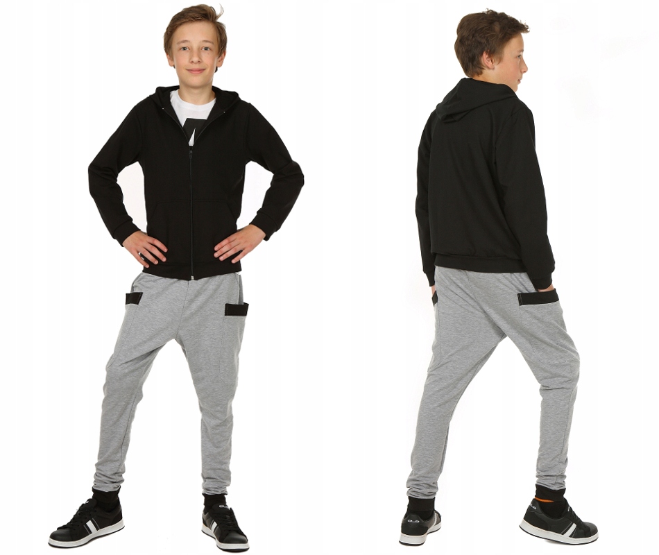 

Spodnie dresowe Baggy, bojówki - 116 Szary