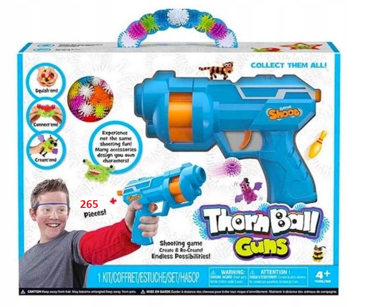 

Klocki rzepy +pistolet Przestrzenne kolorowe Pudło