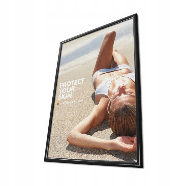 RAMKA PLAKATOWA OWZ A4 CZARNA ZATRZASKOWA Orientacja uniwersalna