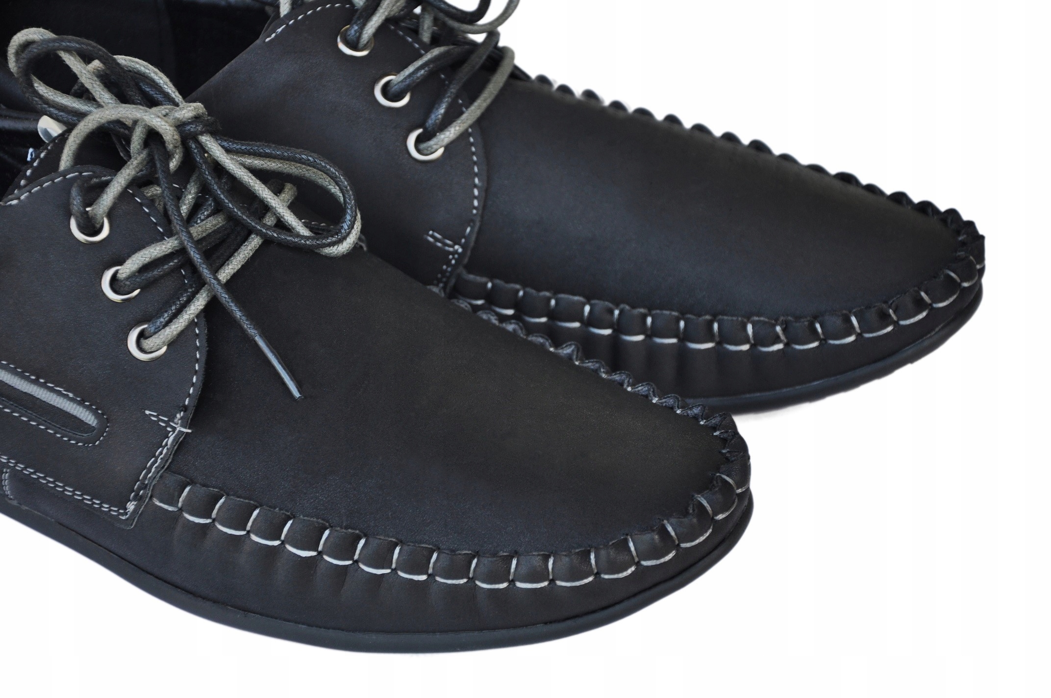 HAVER wiązane mokasyny CZARNE (40-45) r 40 Rozmiar 40