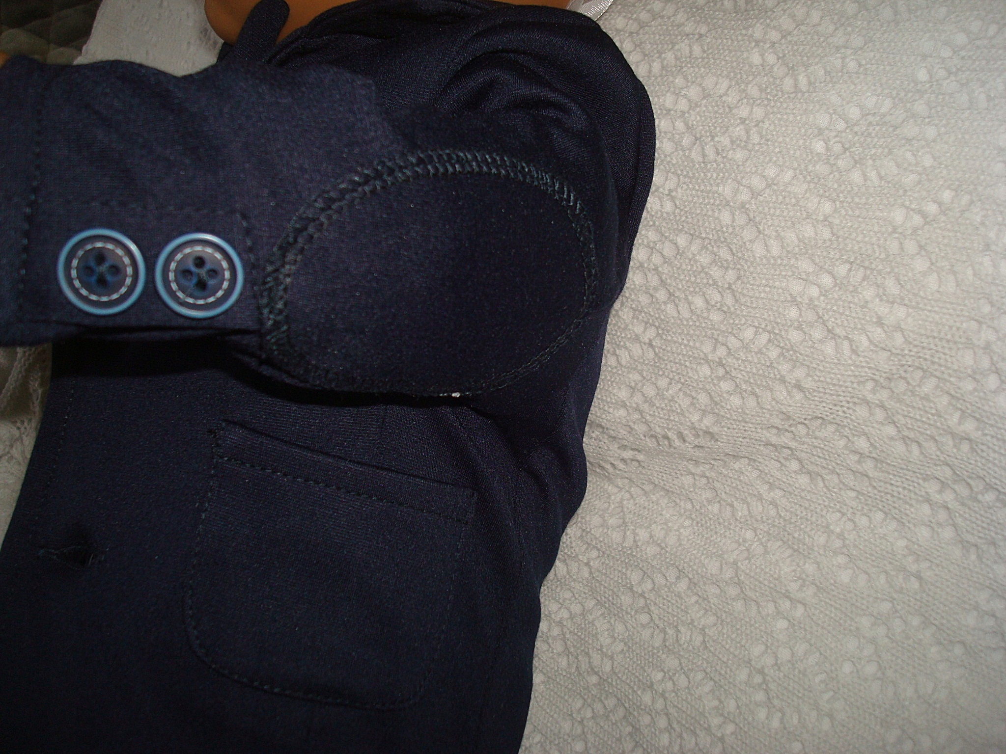 BAWEŁNA MARYNARKA KOMPLET UBRANKO/CHRZTU/WESELE/86 Rozmiar 86