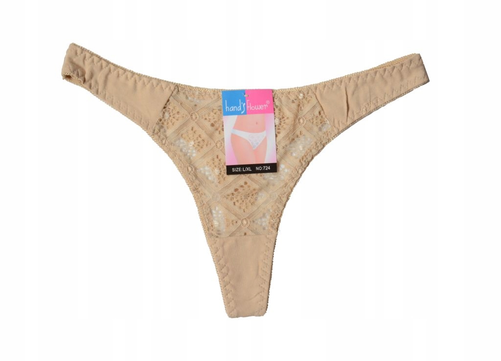 

stringi z koronką S/m nr 724 beż