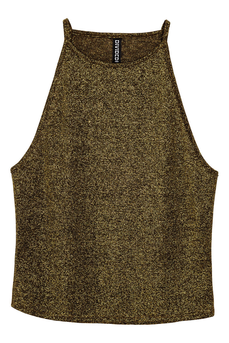

H&m Brokatowy top na ramiączkach rozm.38,M