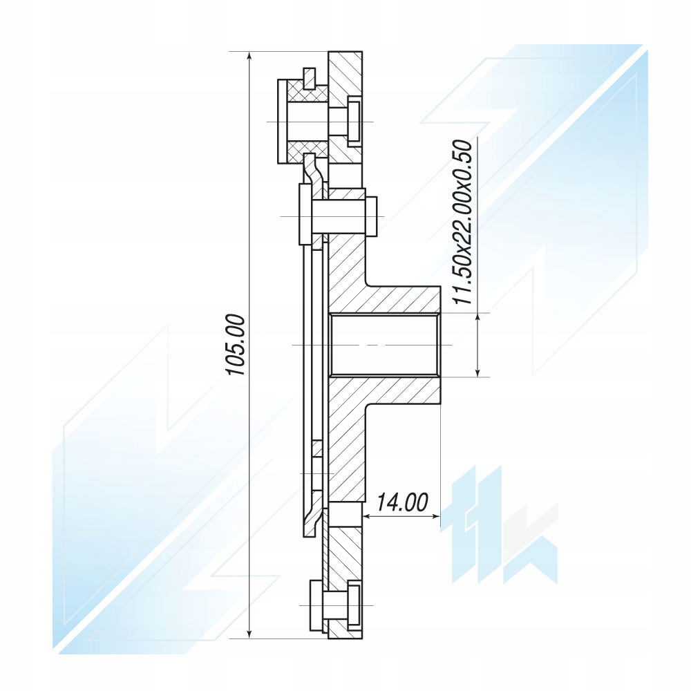 TARCZA SPRZĘGŁA SPRĘŻARKI VW AUDI FORD SANDEN 7V16 Numer katalogowy części 115S7V6008