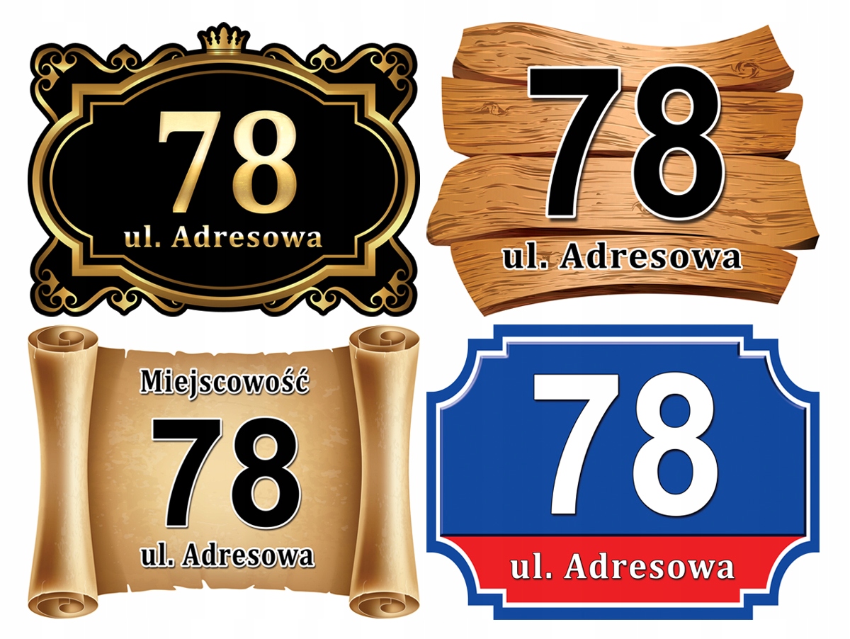 

Tabliczka Adresowa Adres Numer Dom ulicz znak