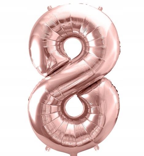 

Balon Foliowy Cyfra 8 Różowe Złoto 86CM