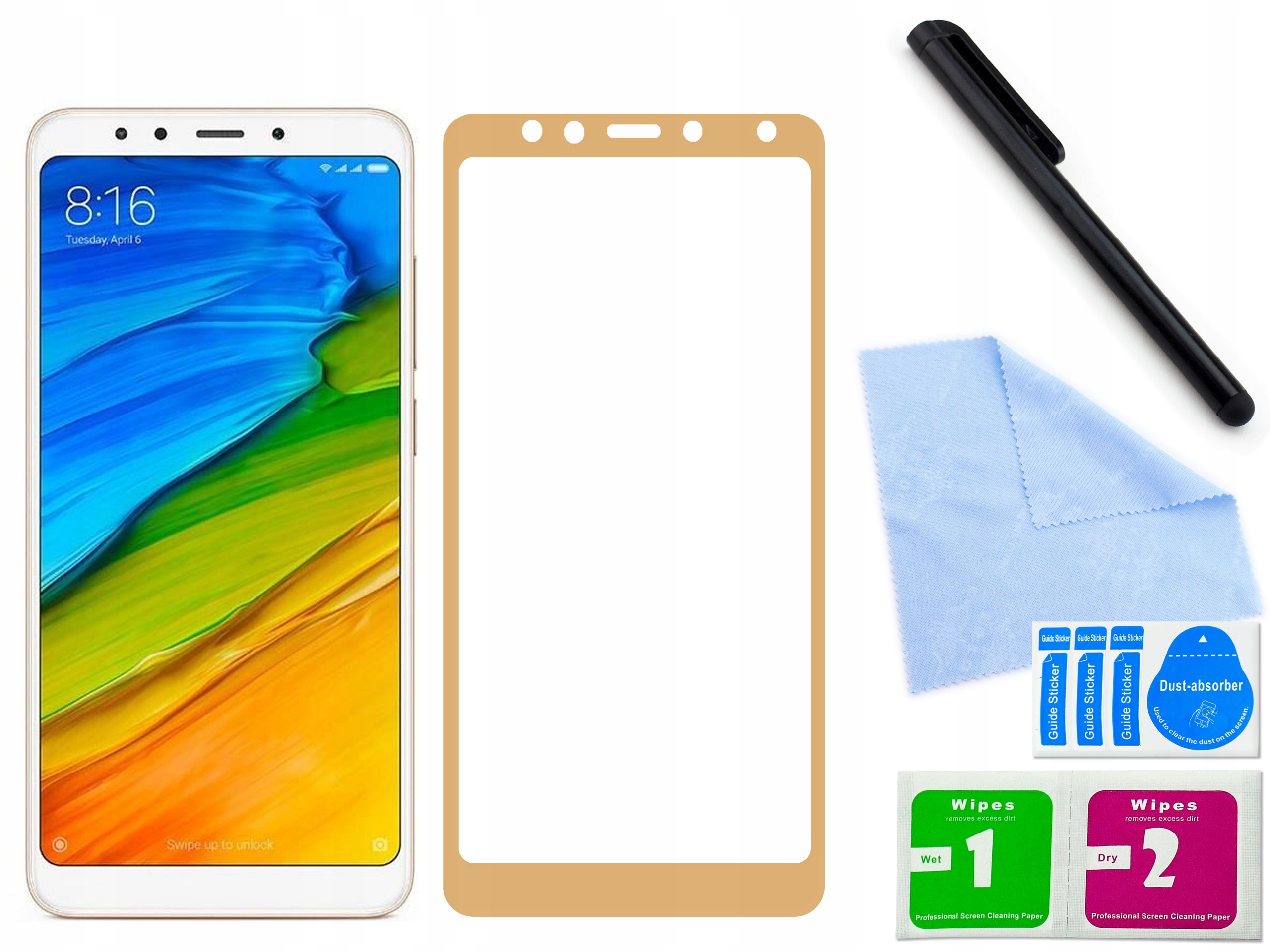 

Szkło ochronne 3D do Xiaomi Redmi 5 Złote