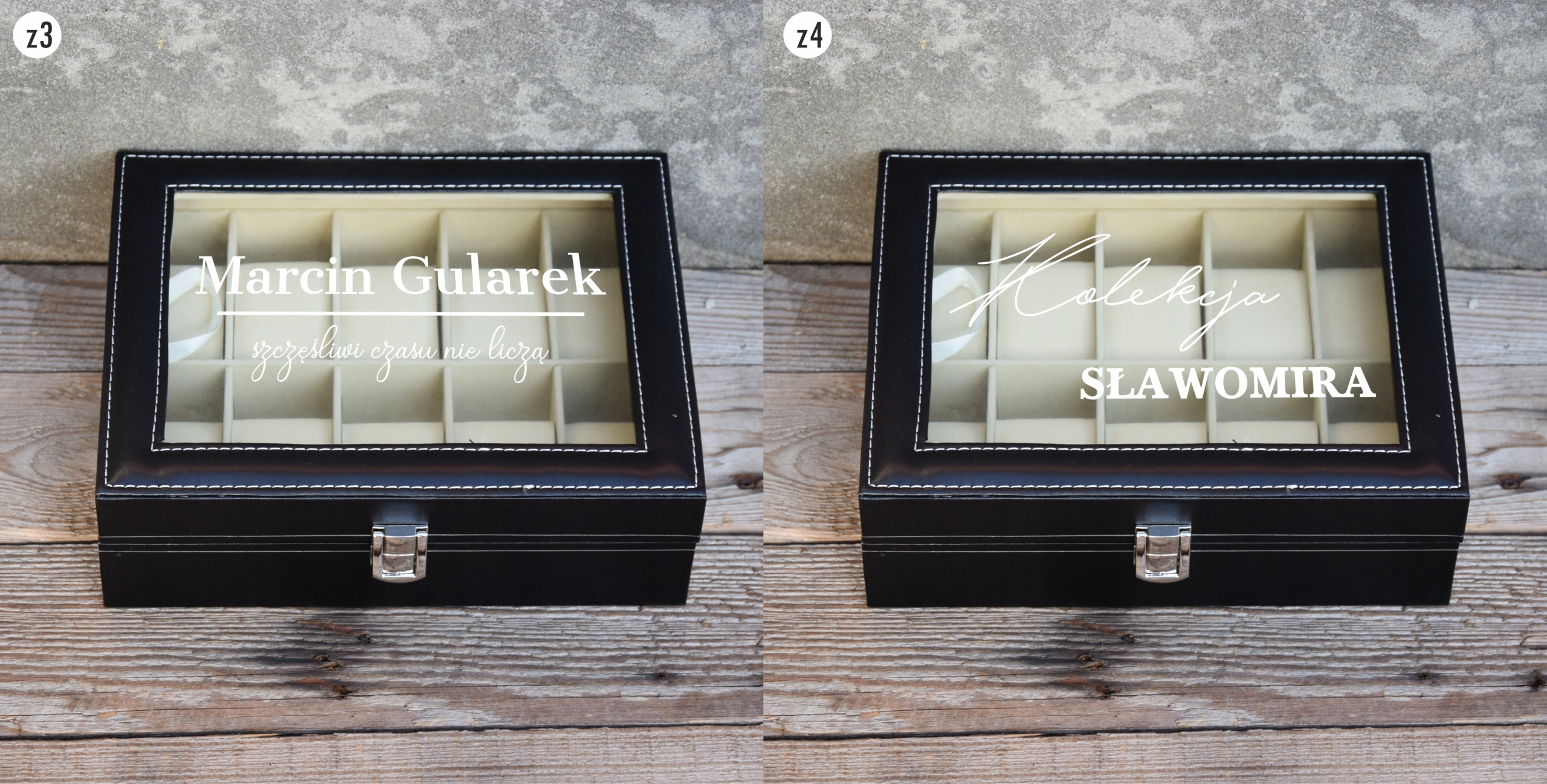 SZKATUŁKA NA ZEGARKI GRAWER ETUI PUDEŁKO ORGANIZER preznet dla niego GRAWER Płeć mężczyzna