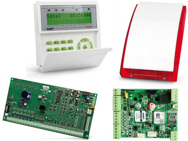 INTEGRA-64 Z GSM SMS GPRS, LCD SP-4001 ALARM SATEL Kod producenta Int64KLCDBasicGSMbaza
