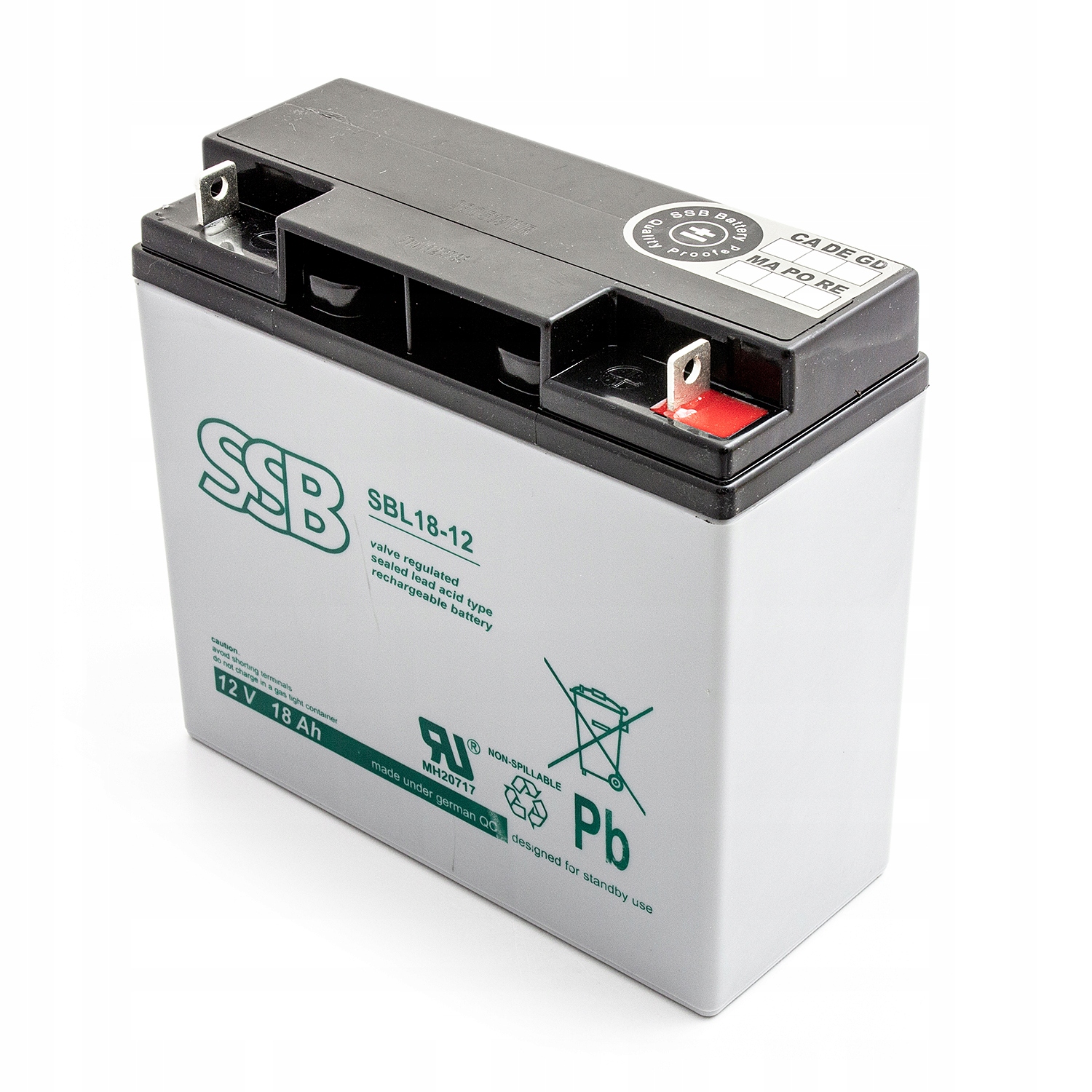 

Akumulator Ssb SBL18-12 12V 18Ah Agm