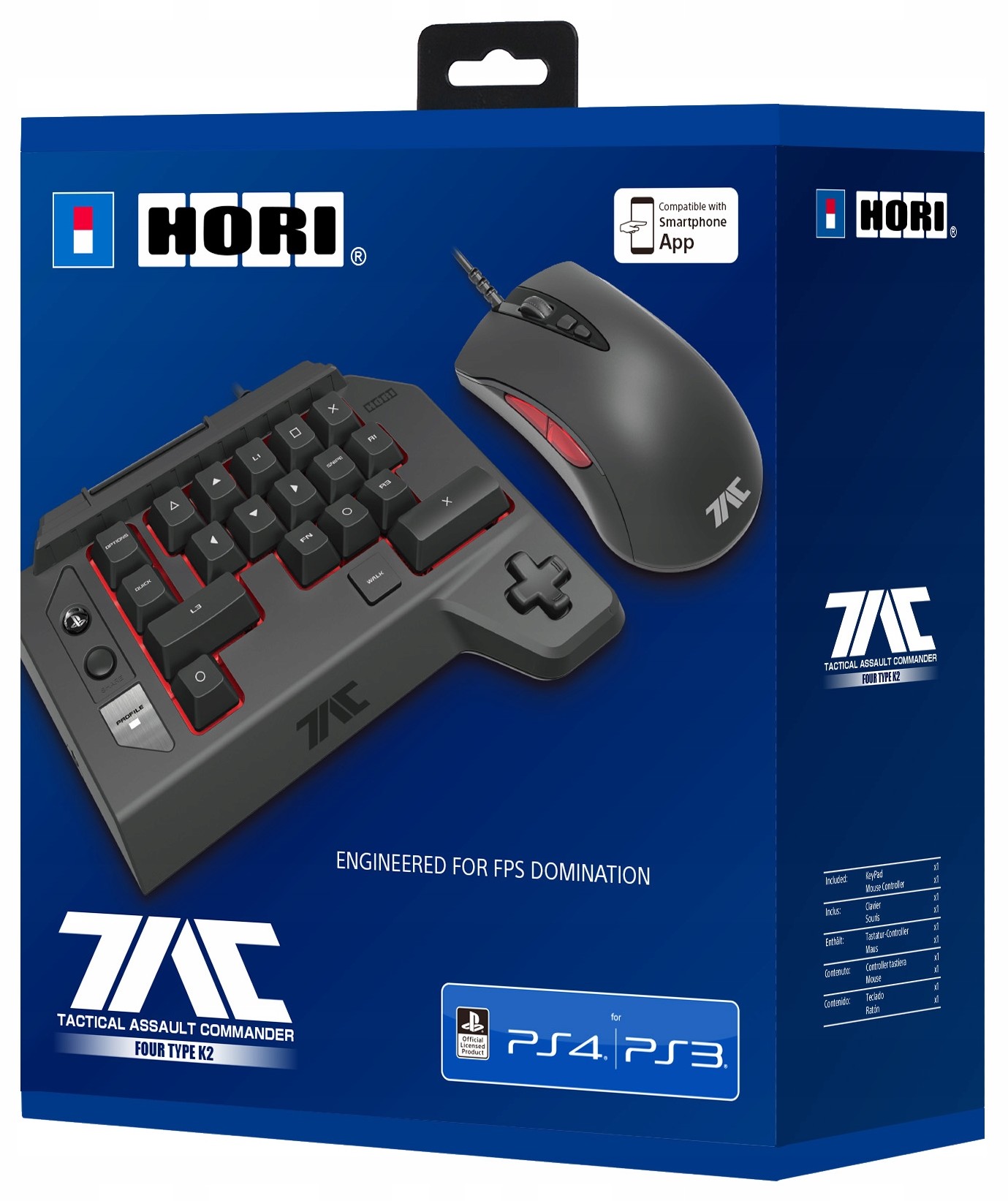

Hori Tac Four K2 PS3 PS4 Mysz Klawiatura Licencja