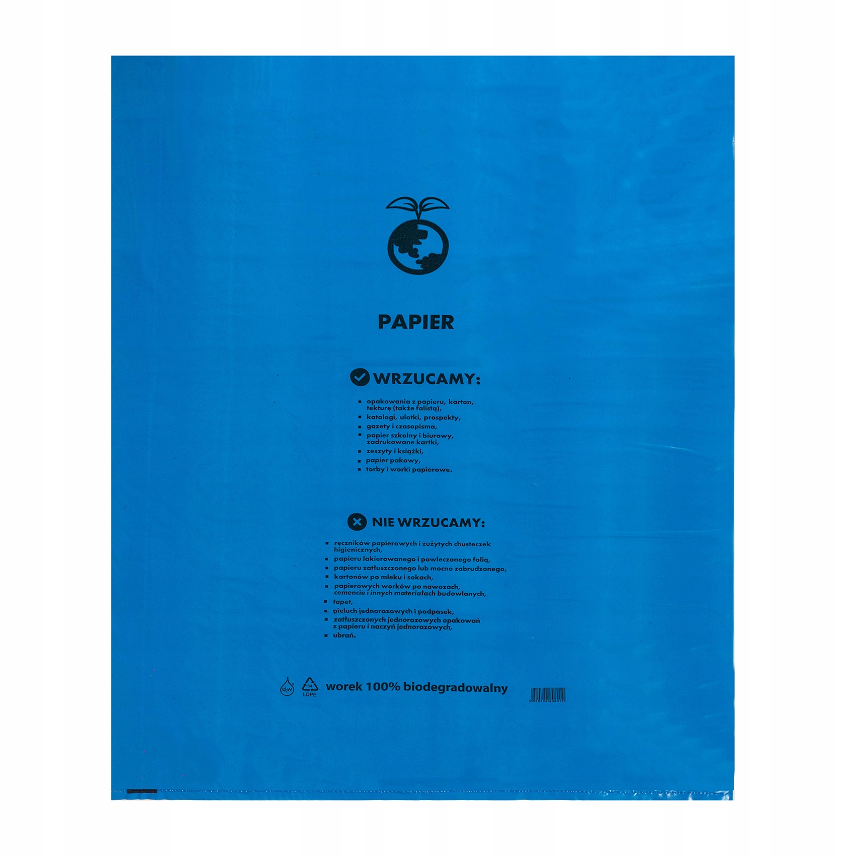 

Worki Ekologiczne Na Papier Niebieskie 60L 10szt