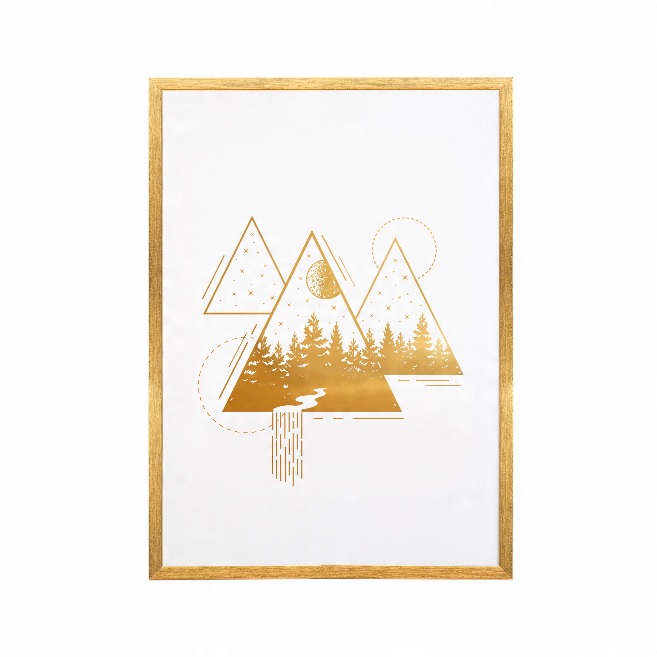 

Plakat pozłacany złoty 30x40 w ramce góry Wild 3