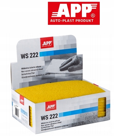 WŁÓKNINA ŚCIERNA ZŁOTA ARKUSZ 150x230MM APP