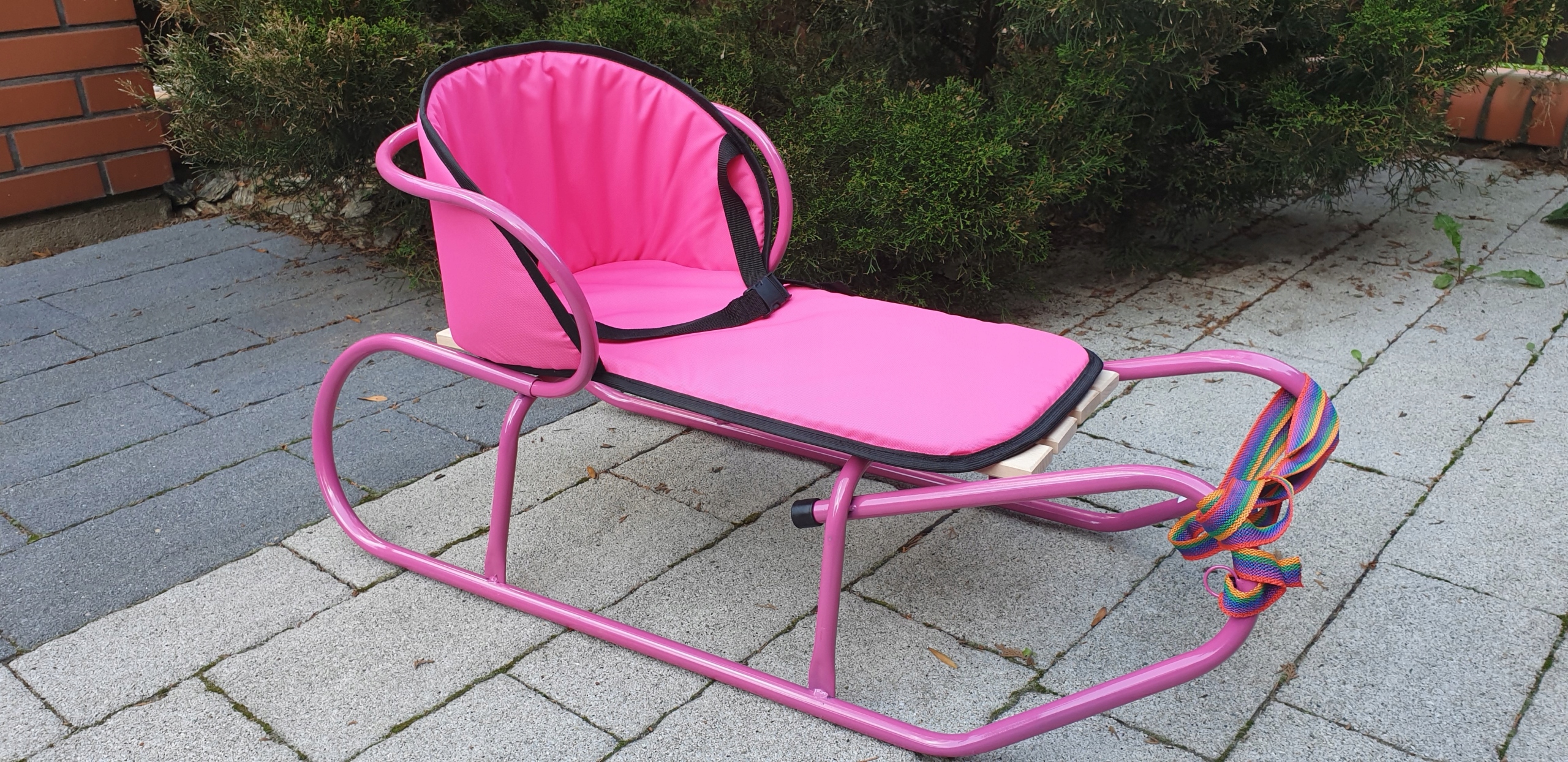 SANKI BASIC Z OPARCIEM I GRUUBYM MATERACEM i PASEM Marka inna