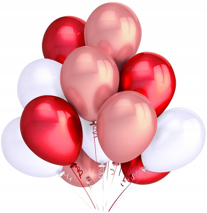 

Balony Mix Różowe Złoto Biały Czerwony 10 Sztuk
