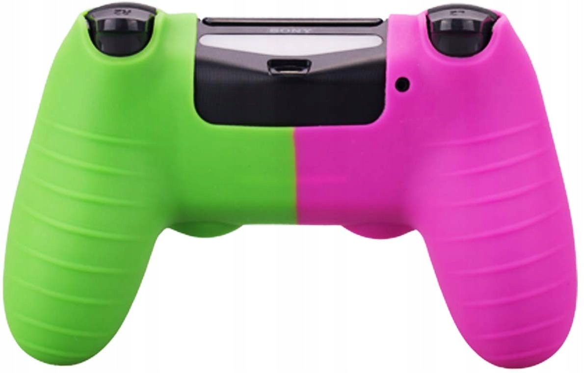 NOWA OSŁONA SILIKON ETUI NAKŁADKA PS4 Pink-Green Marka WeLoveGames