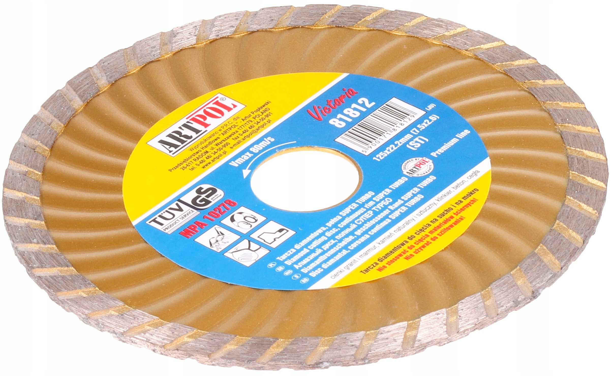 

Tarcza Diamentowa 115 mm Do Marmuru Betonu Cegły