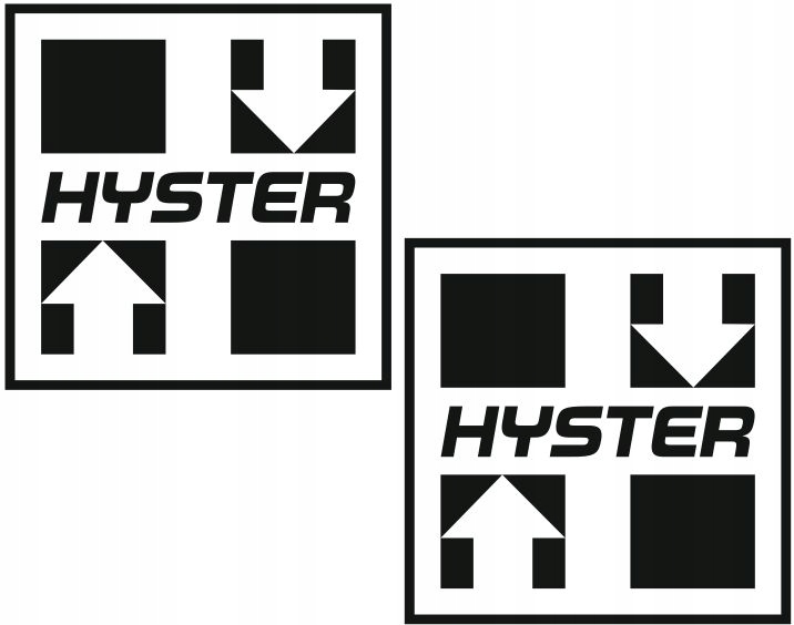Naklejki wózek widłowy napis HYSTER 25 cm