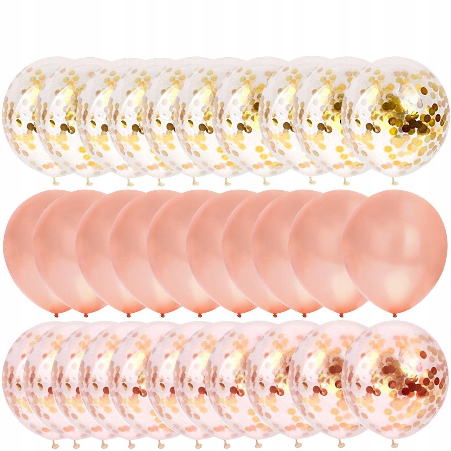 

Balony Rose Gold Panieński Ślub z konfetti 30 szt