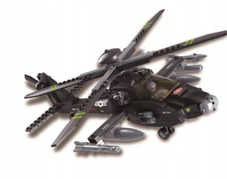 

Klocki Sluban Helikopter AH64 Apachi Wojsko