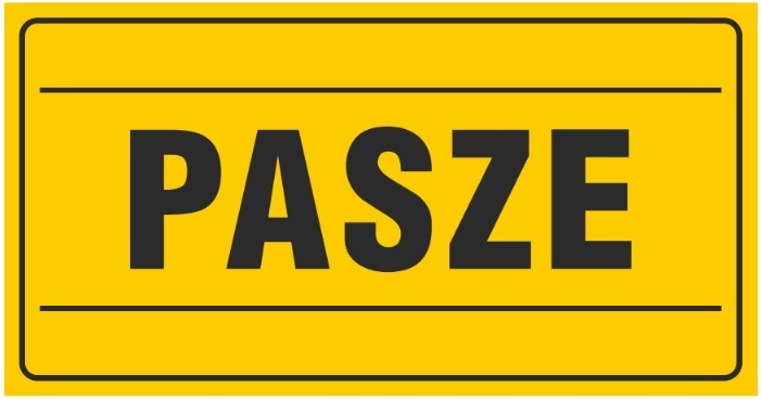 

Tablica tabliczka '' Pasze '' 12x22 cm Pcv Bhp