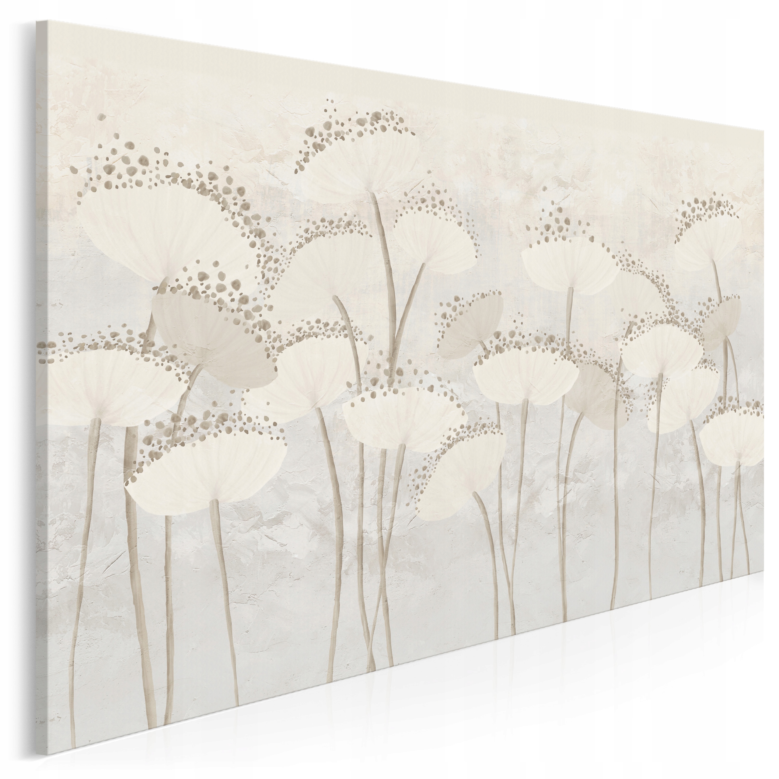 

90801 Obraz na płótnie Dmuchawce Kwiaty Kremowy