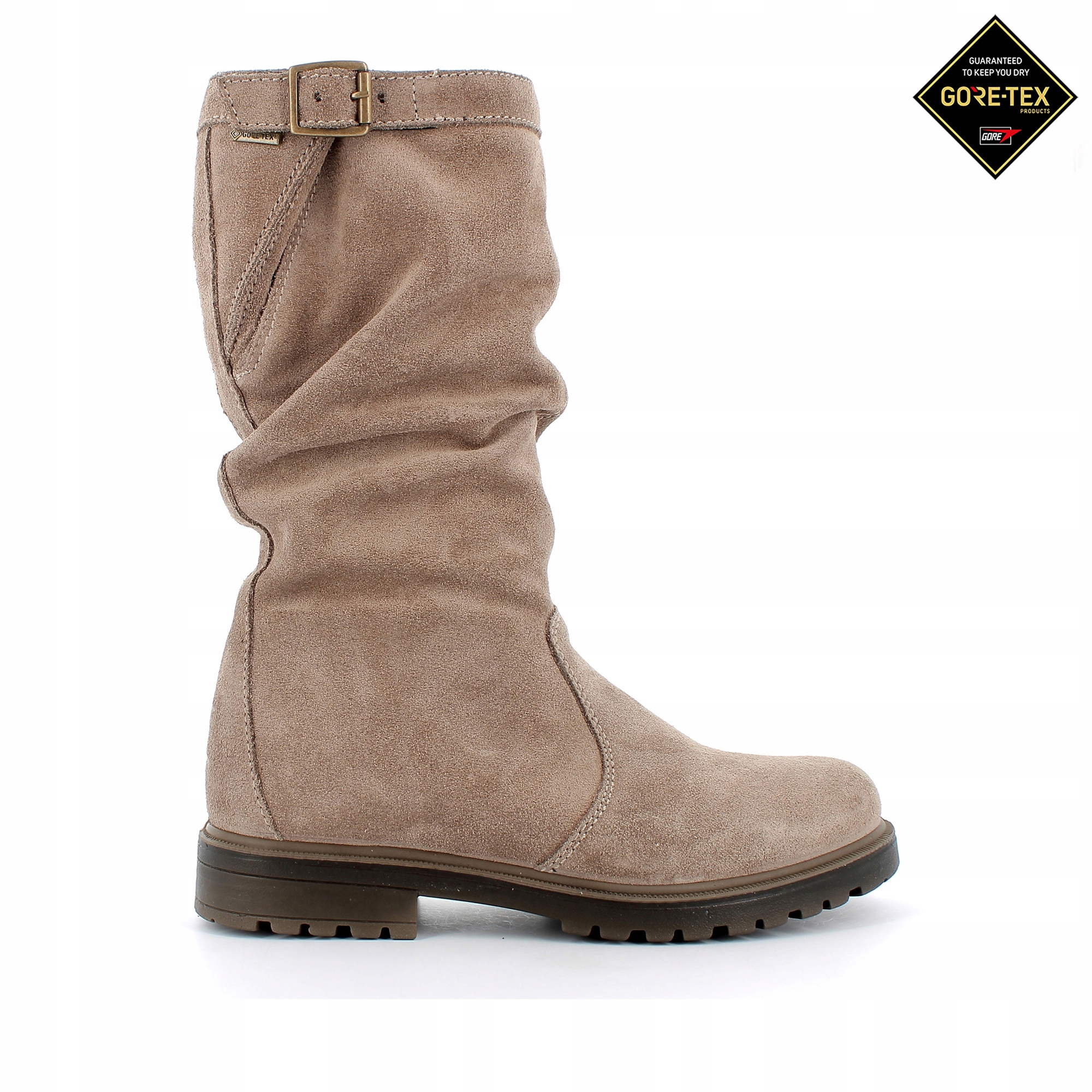 Buty Primigi 4377522 Gore-tex Kozak Na Suwak Beżowe Zamszowe roz 34