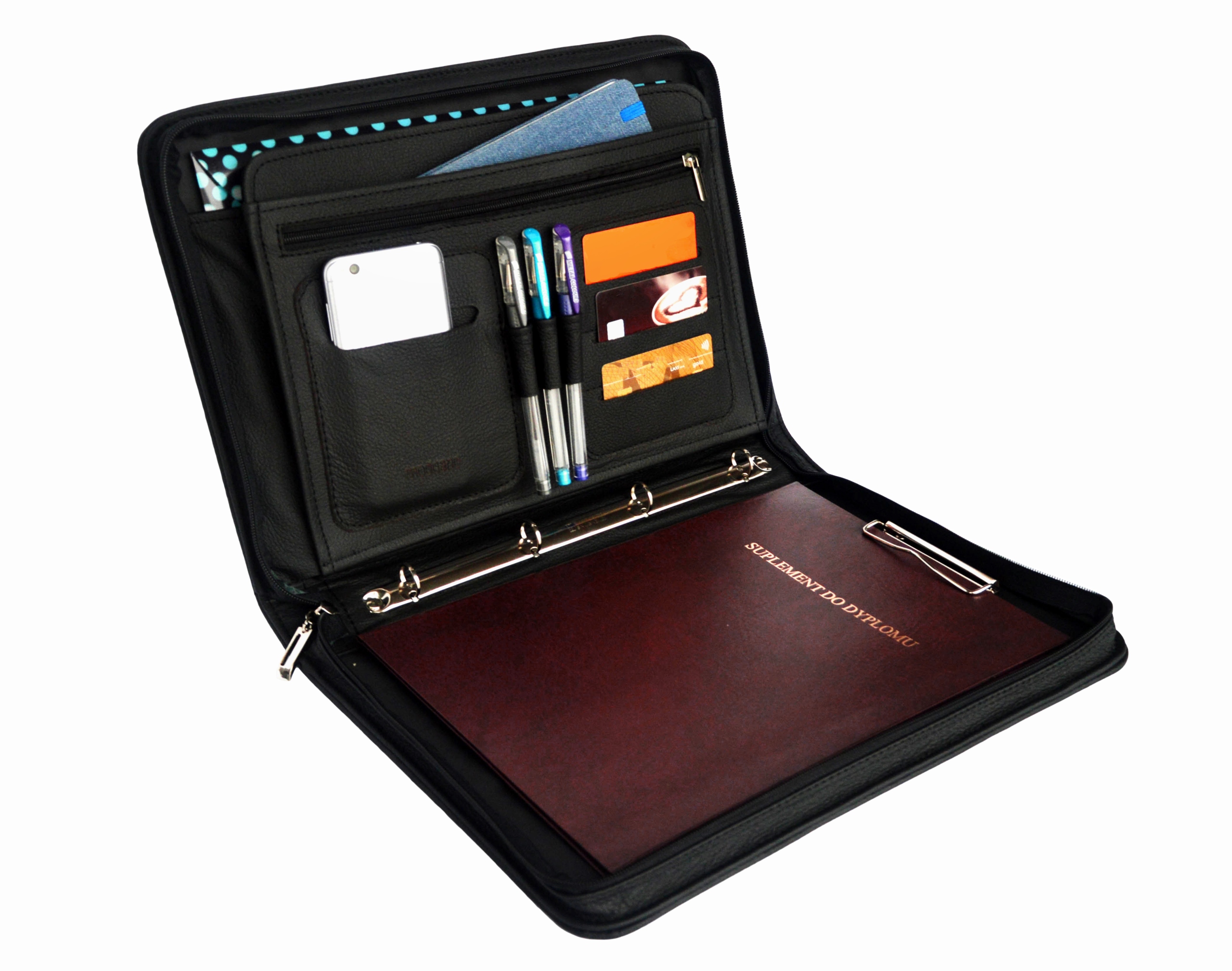 

Biwuar Organizer Aktówka A4 Teczka Skóra Naturalna