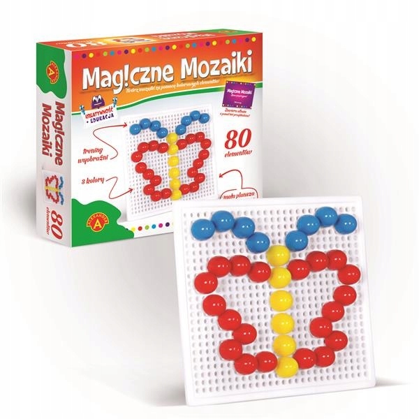 

Magiczna Mozaika 80 elem. Motoryka układanka