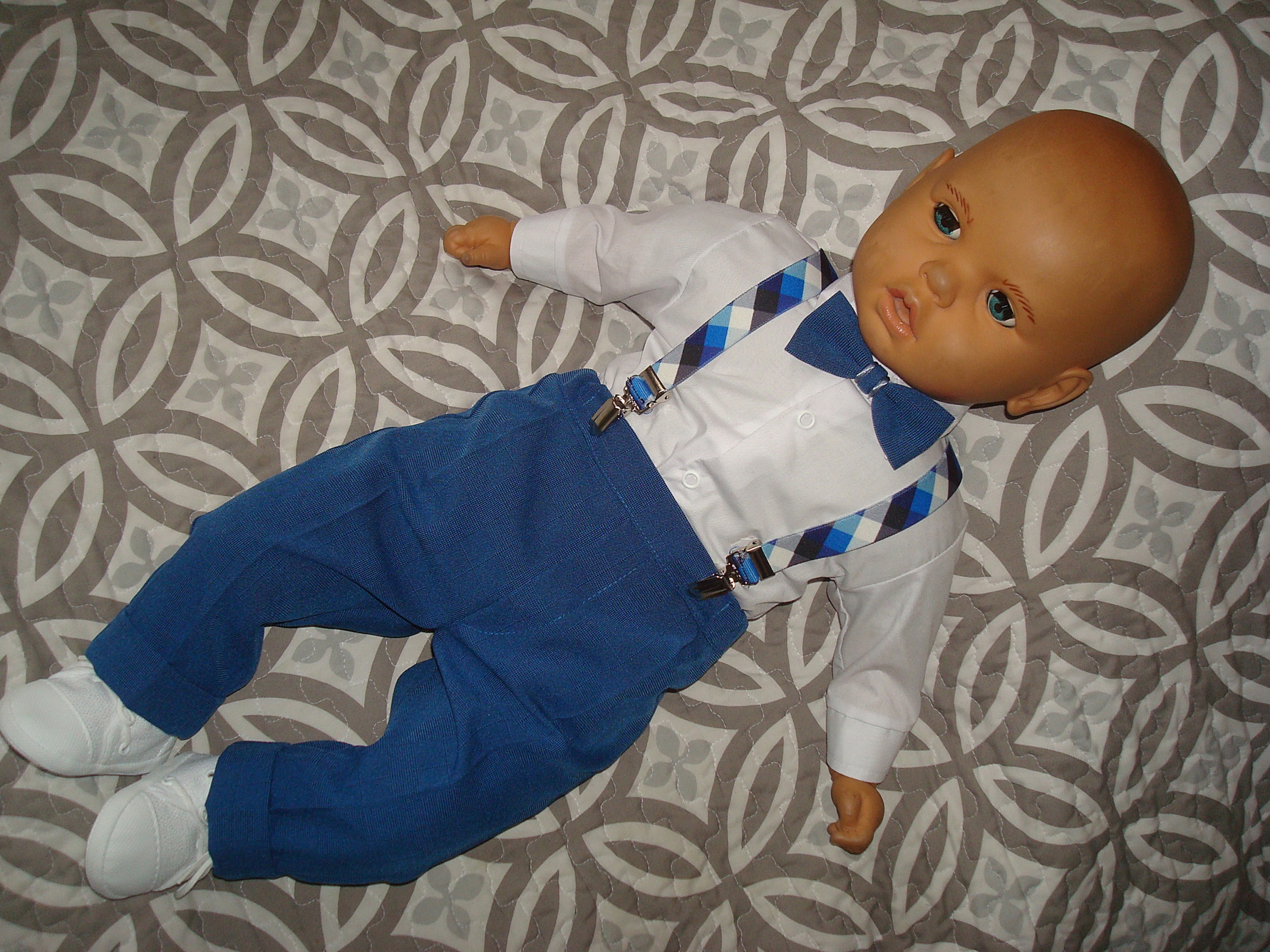 ELEGANT 5 CZ.UBRANKO CHRZEST KOMPLET SWETEREK R 74 Marka bez marki