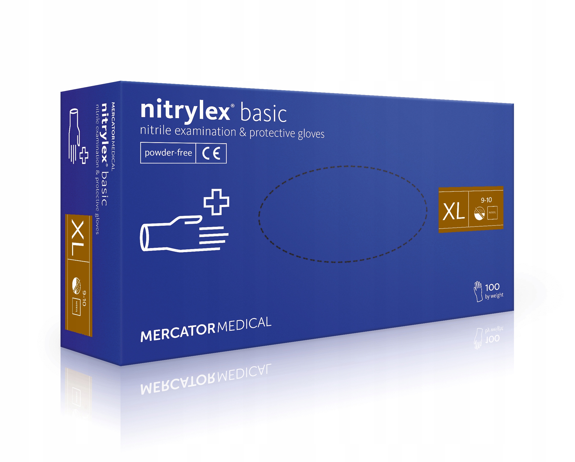 

Rękawice nitrylex Basic XL 100 szt bezpudrowe