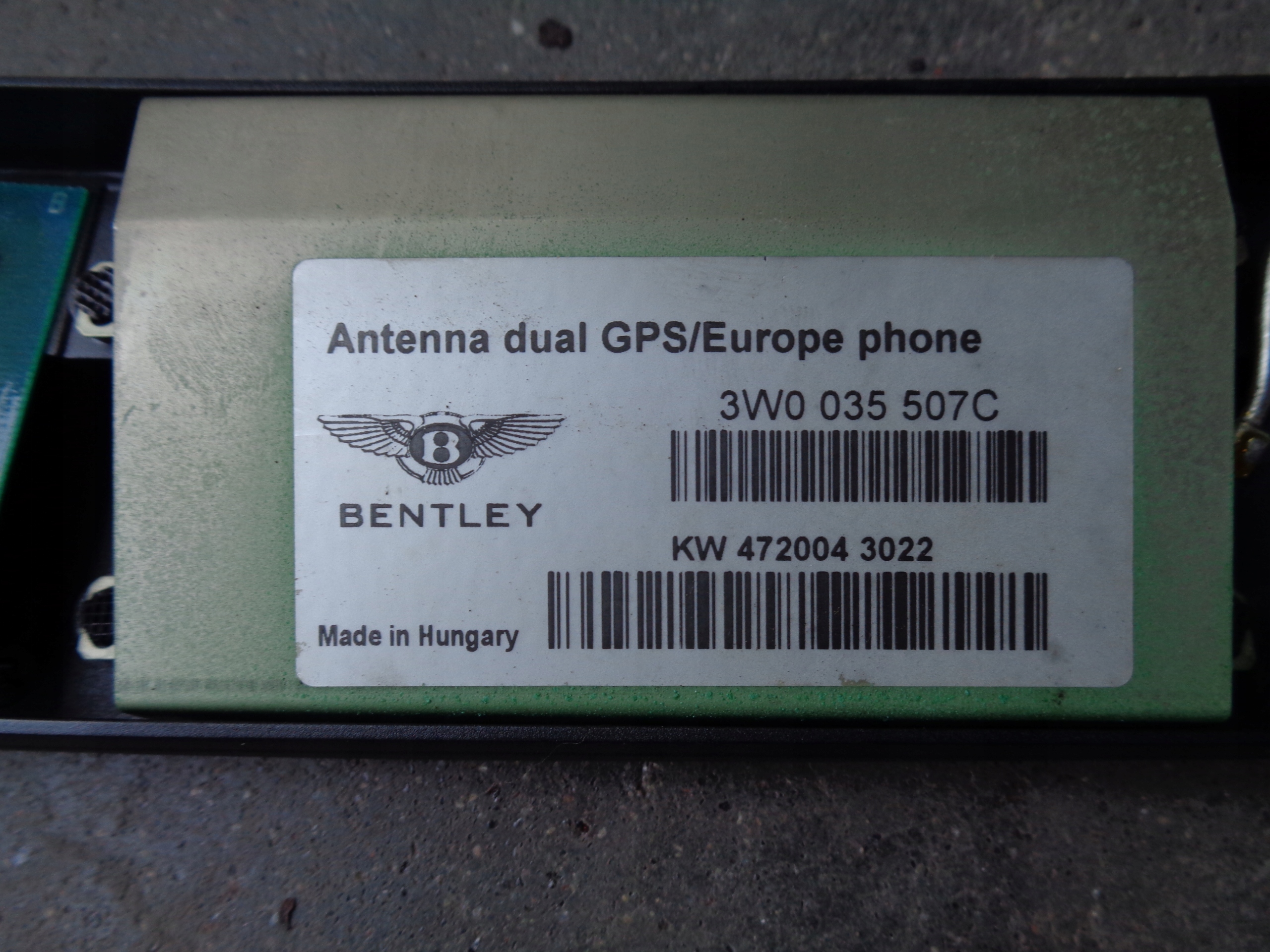 antenna BENTLEY CONTINENTAL 3W0035507C