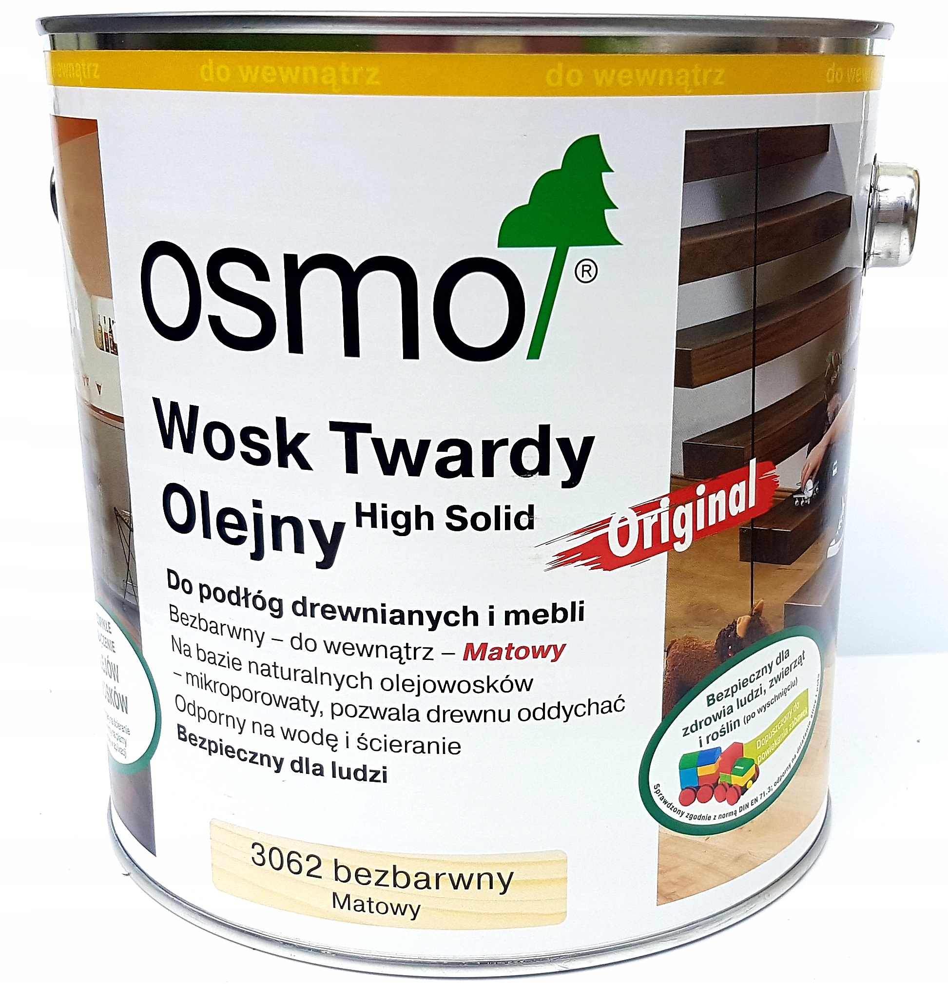 Osmo 3062 WOSK TWARDY OLEJNY Matowy 0,125l
