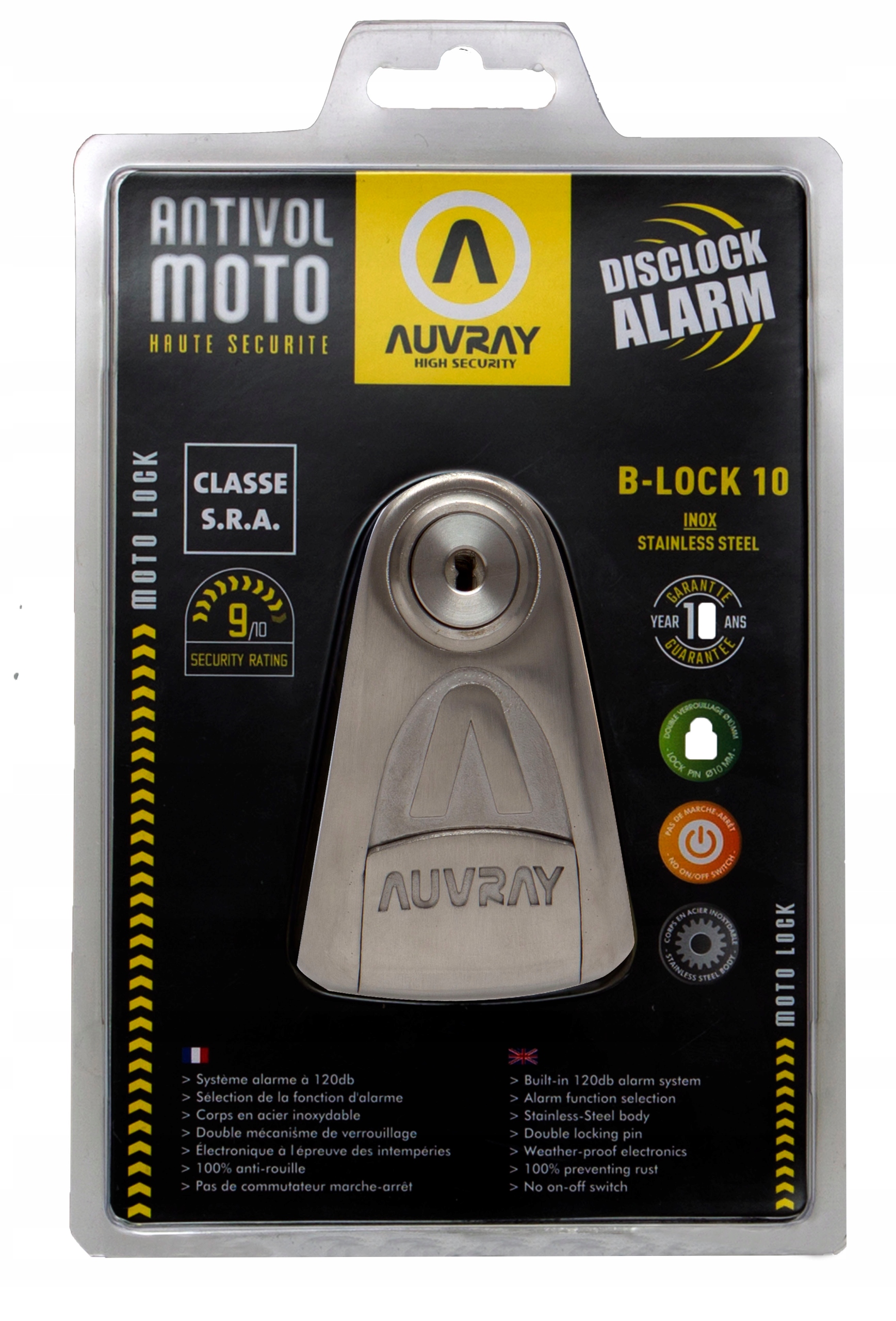 BLOKADA TARCZY Z ALARMEM B LOCK 10 AUVRAY Manufacturer Auvray