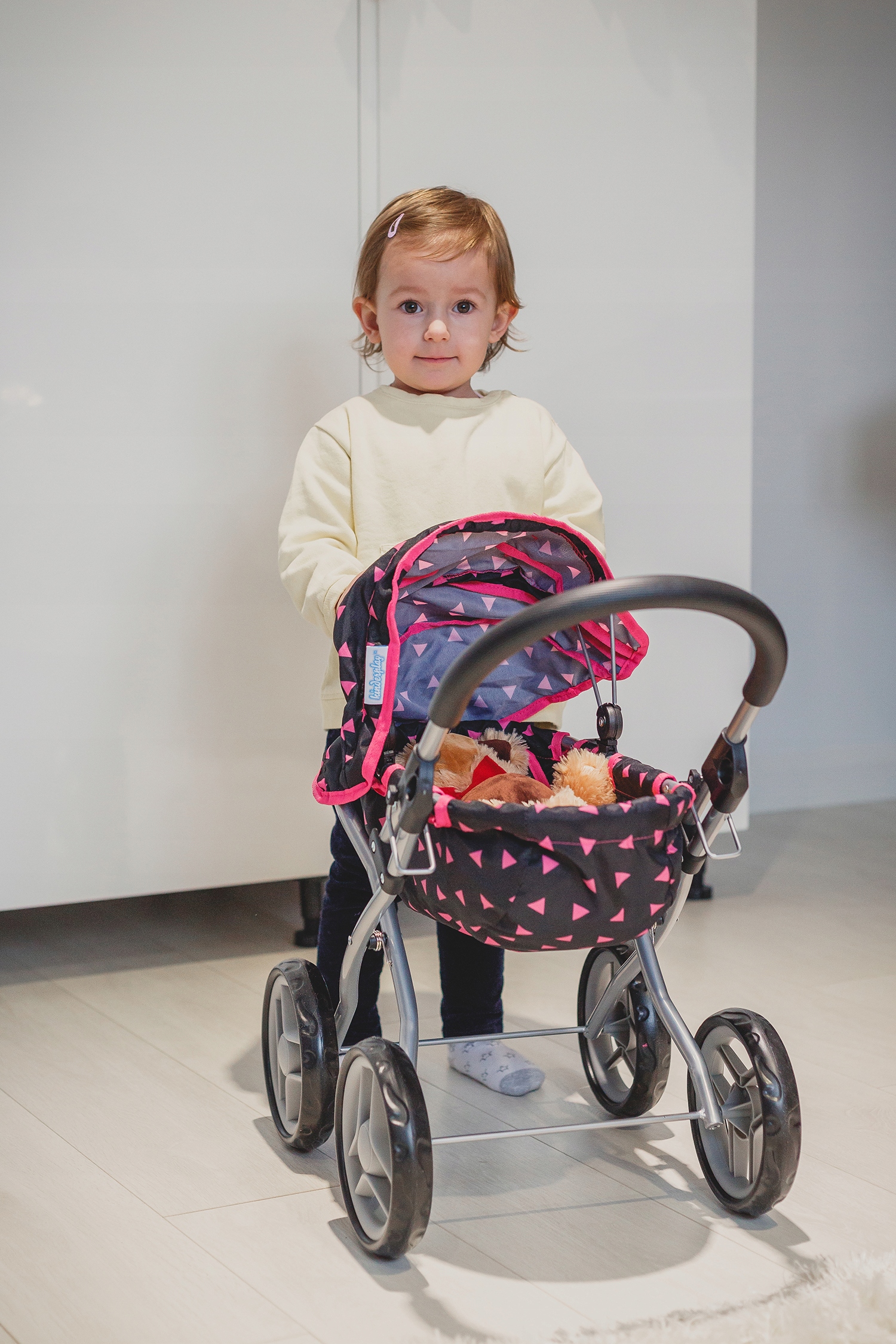 KINDERPLAY WÓZEK DLA LALEK GŁĘBOKI GONDOLA SKŁADANY DASZEK Seria KP0260