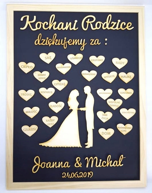 

Drzewo Z Podziękowaniami Obraz Ramka Tablica Ślub