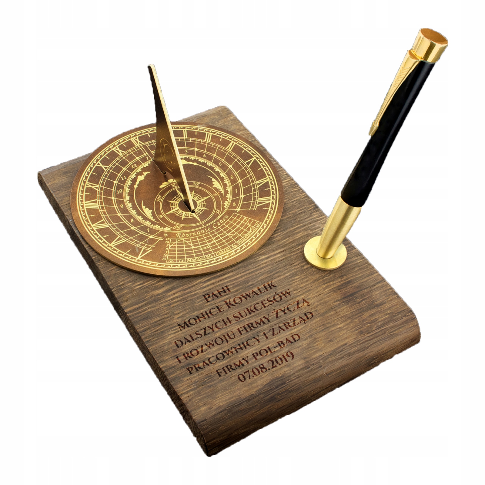 

Zegar słoneczny dla Szefowej Grawer