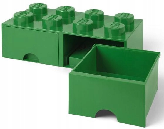 LEGO POJEMNIK Z SZUFLADAMI KLOCEK 8 PUDEŁKO ZIELON Marka LEGO