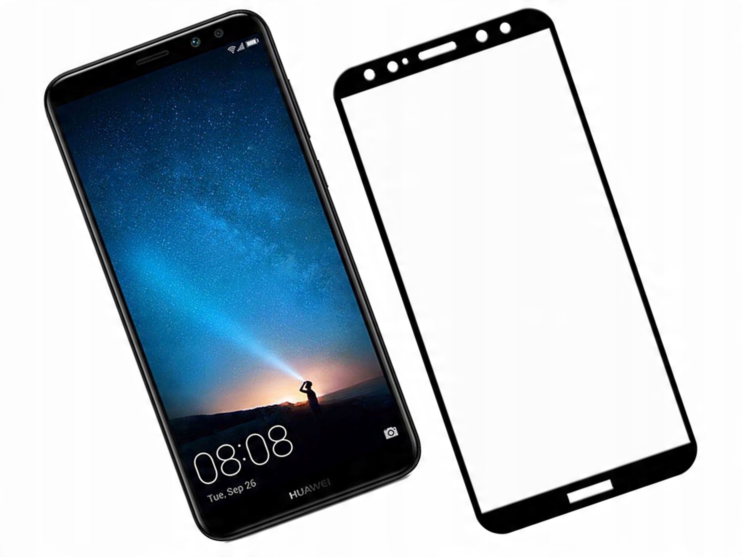 

Zaokrąglone szkło 3D szyba Huawei Maimang 6 Czarne