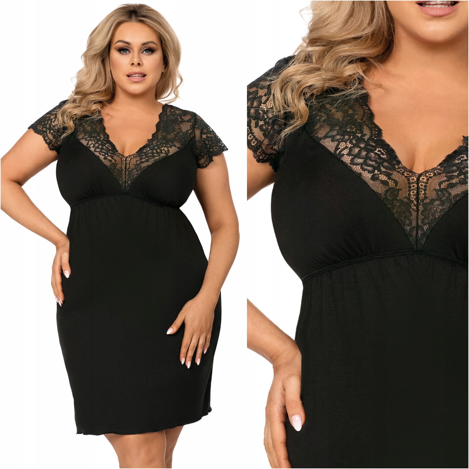 

Donna Tess plus size koszula nocna czarna 5XL/50